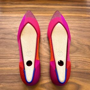 Rothys Metallic Pomegranate Pointed Toe Flats. Size 7.5. New, never worn.